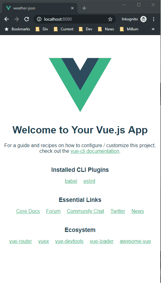 Vue Cli starter app